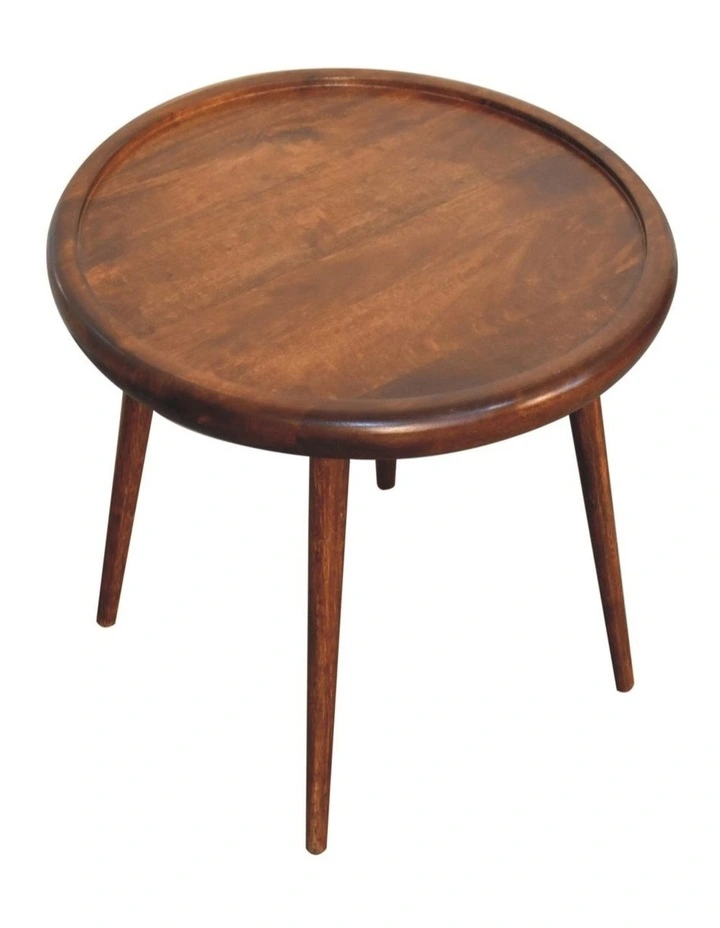 Solid Wood Plate Coffee Table in Dark Brown image 6
