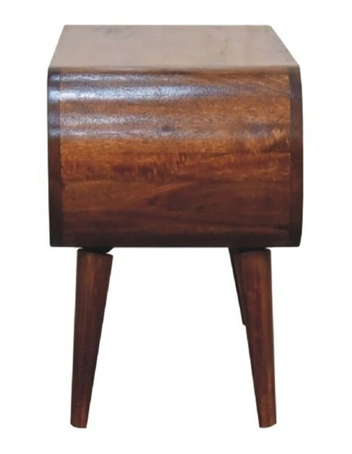 Artisan Furniture Solid Wood Amaya Nordic Style Coffee Table, 1 Shelf, Dark Brown image 6