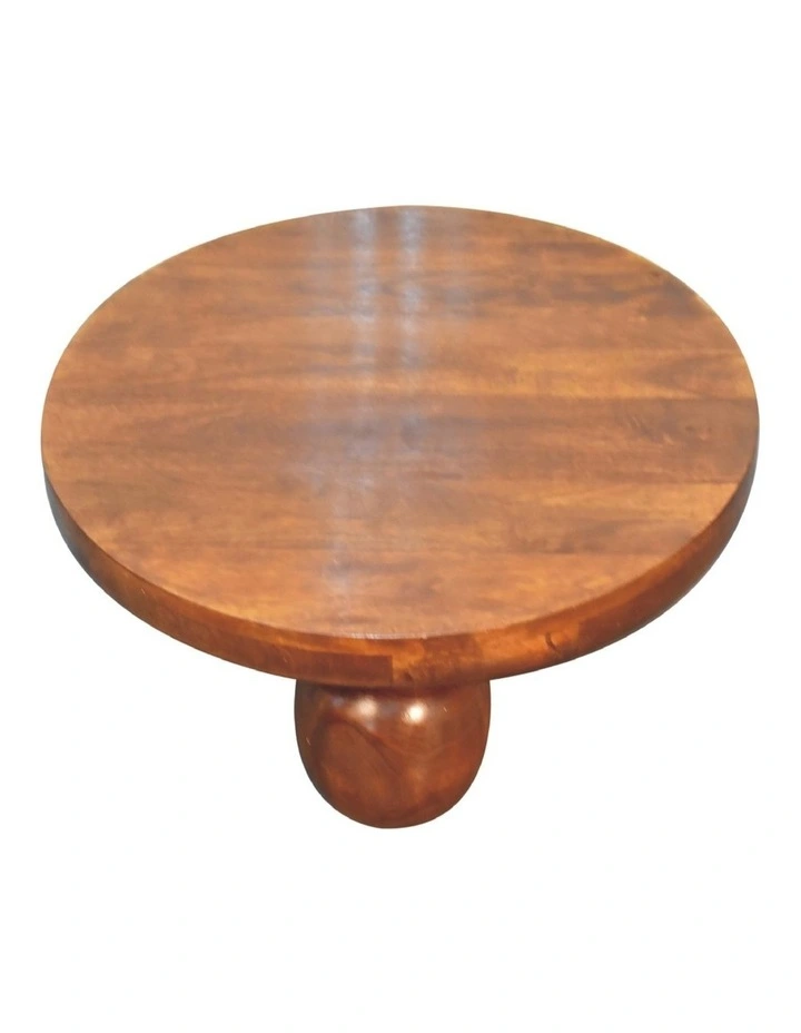Artisan Furniture Solid Wood Chestnut Central Ball Table, Dark Brown image 4