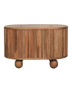 Solid Wood Soba Ball Lid-up Coffee Table in Brown