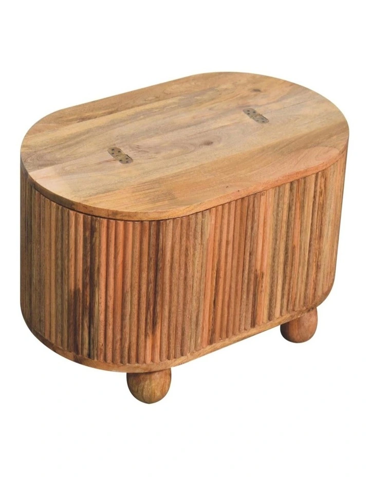 Solid Wood Soba Ball Lid-up Coffee Table in Brown image 4
