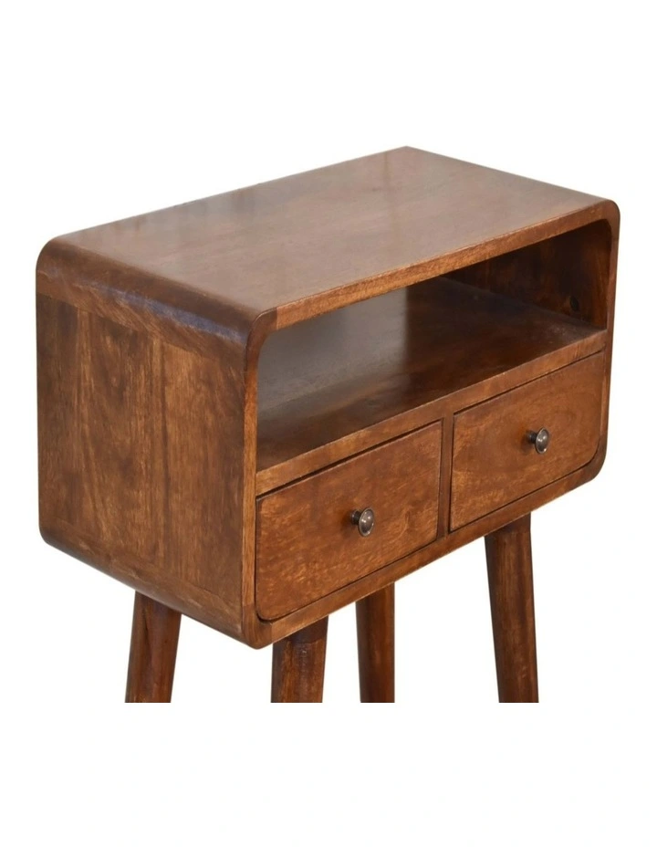 Solid Wood Mini Chestnut Console Table in Brown image 4