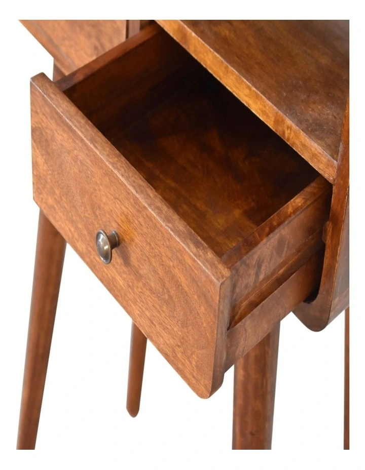 Solid Wood Mini Chestnut Console Table in Brown image 5