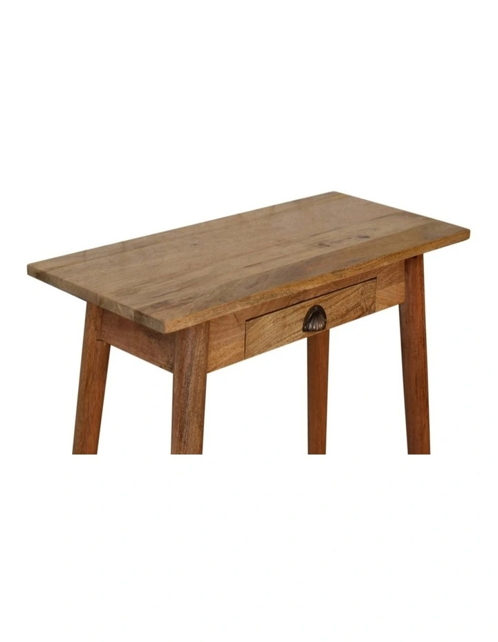 Solid Wood Mini Nordic Style Writing Desk in Beige image 5
