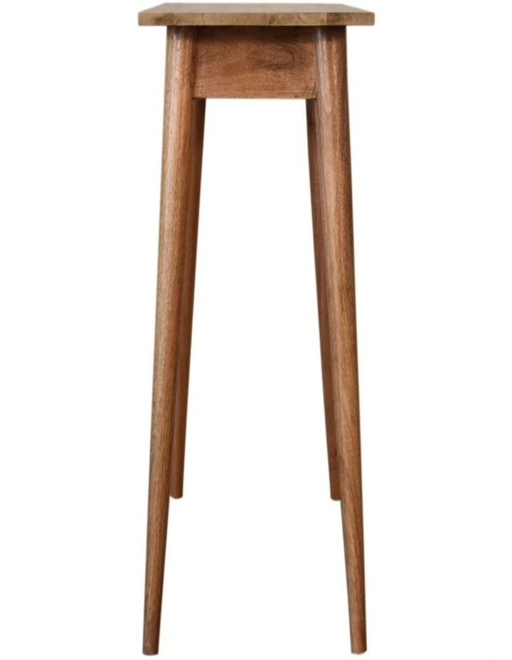 Solid Wood Mini Nordic Style Writing Desk in Beige image 6