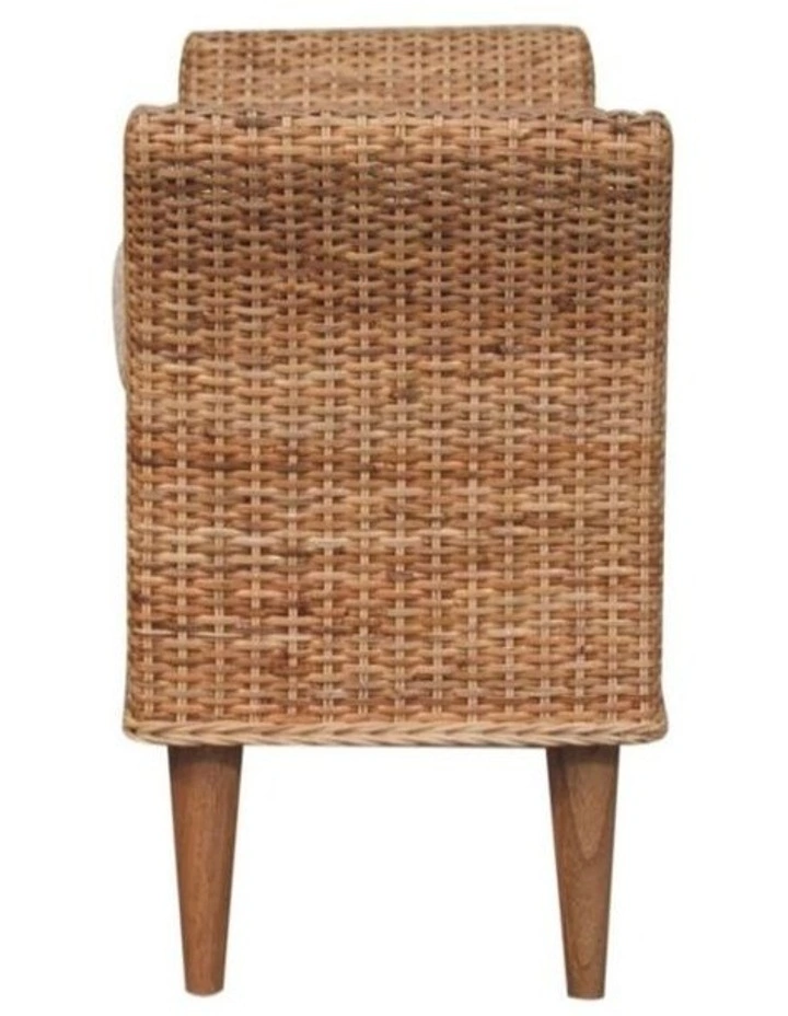 Solid Wood Riviera Woven Bench in Brown image 6