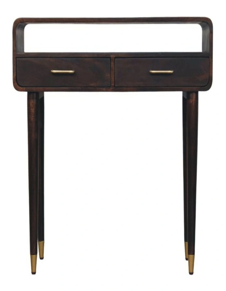 Solid Wood Apollo Loop Console Desk in Dark Brown image 1