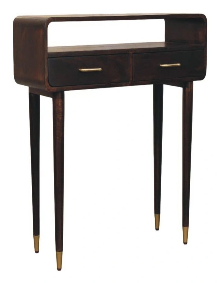 Solid Wood Apollo Loop Console Desk in Dark Brown image 3