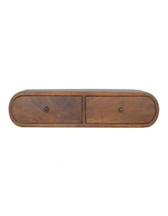 Solid Wood Chestnut London Console Table 2 Drawers in Brown
