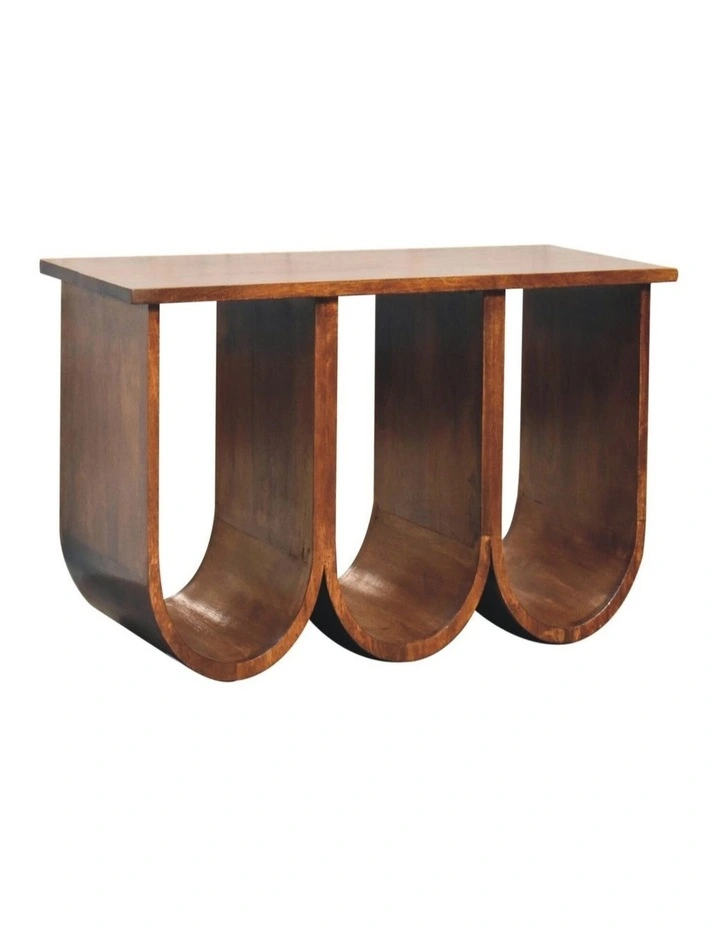 Artisan Furniture Solid Wood Triple Open Style Coffee Table image 3