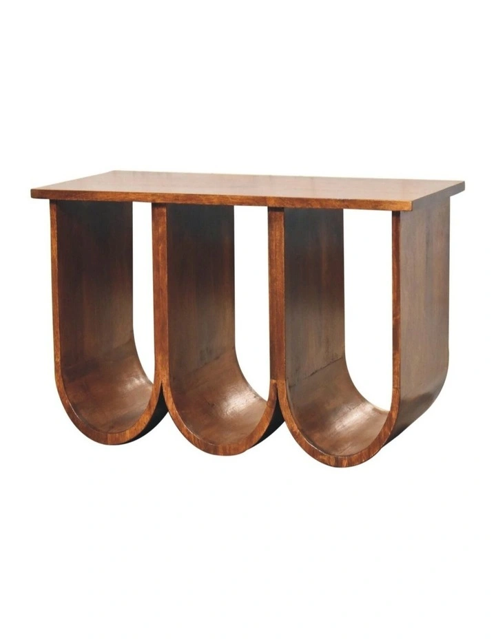 Artisan Furniture Solid Wood Triple Open Style Coffee Table image 4
