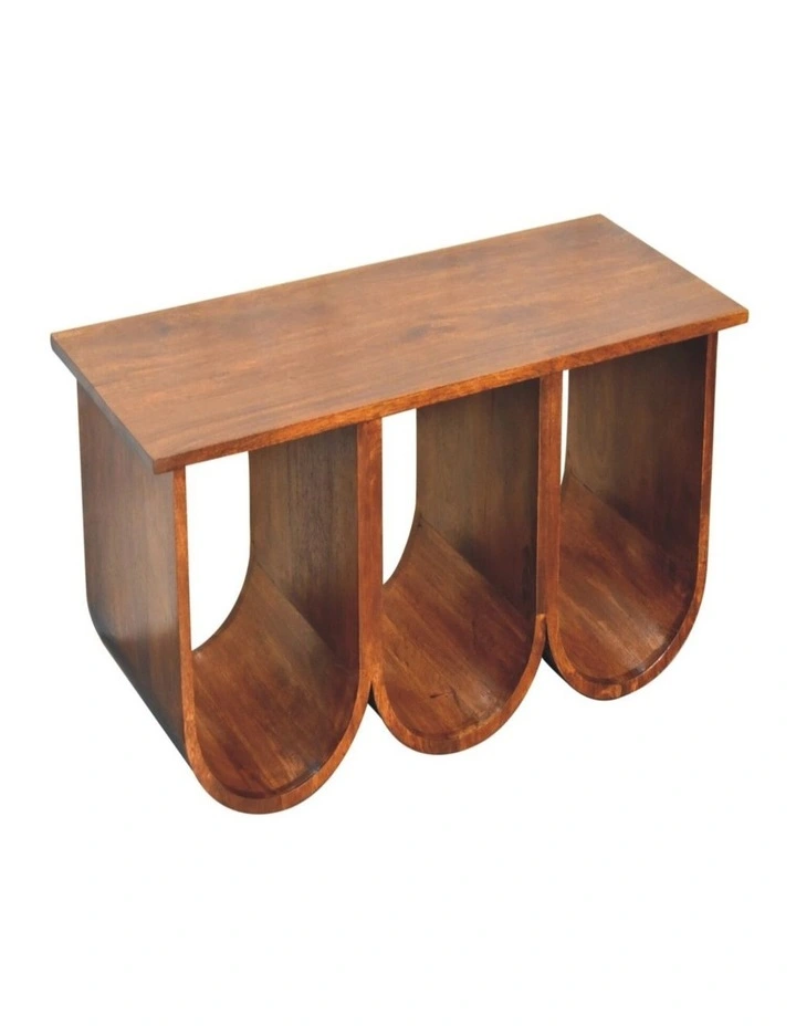Artisan Furniture Solid Wood Triple Open Style Coffee Table image 5