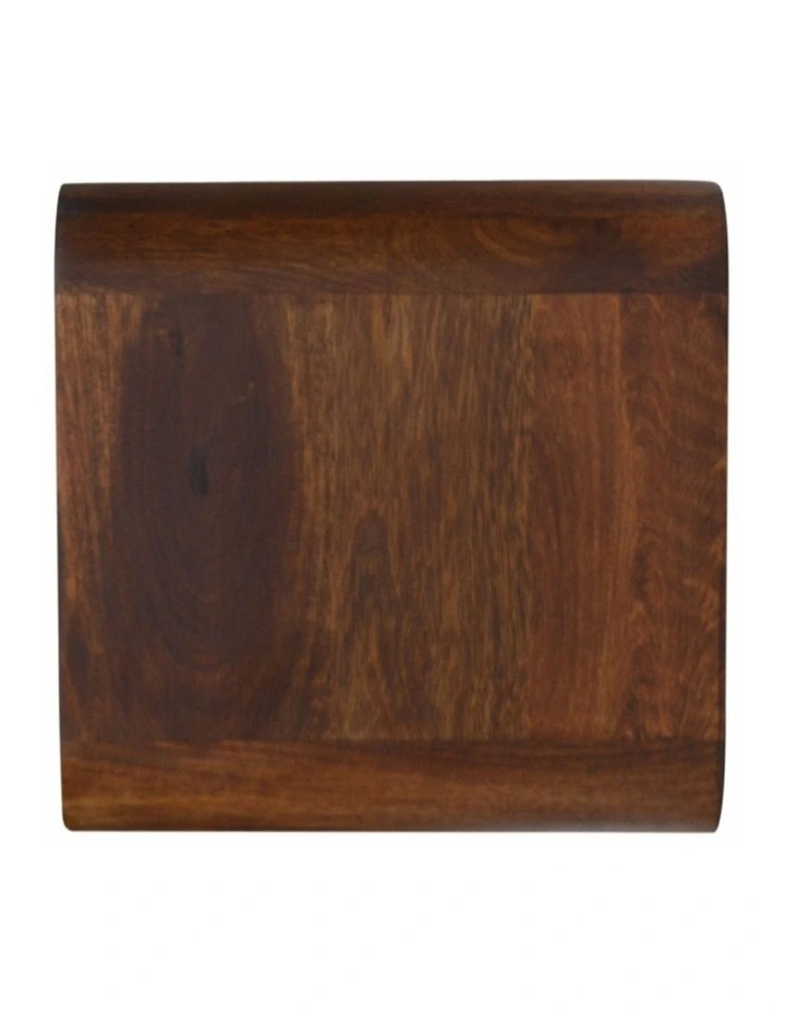 Solid Wood Floating Chestnut Open Console in Dark Brown image 5