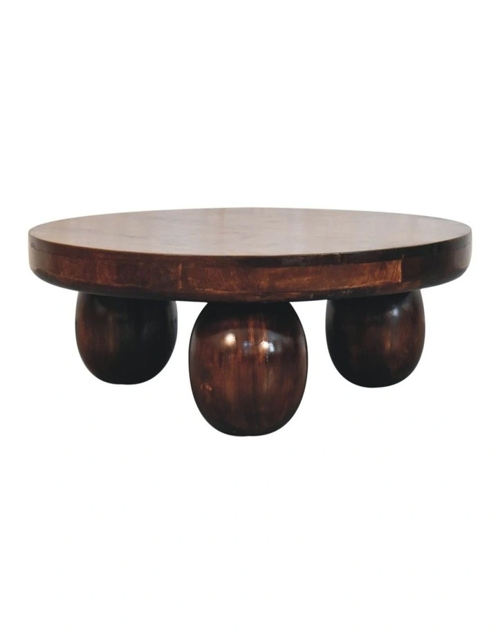 Solid Wood California Walnut Coffee Table in Dark Brown image 1