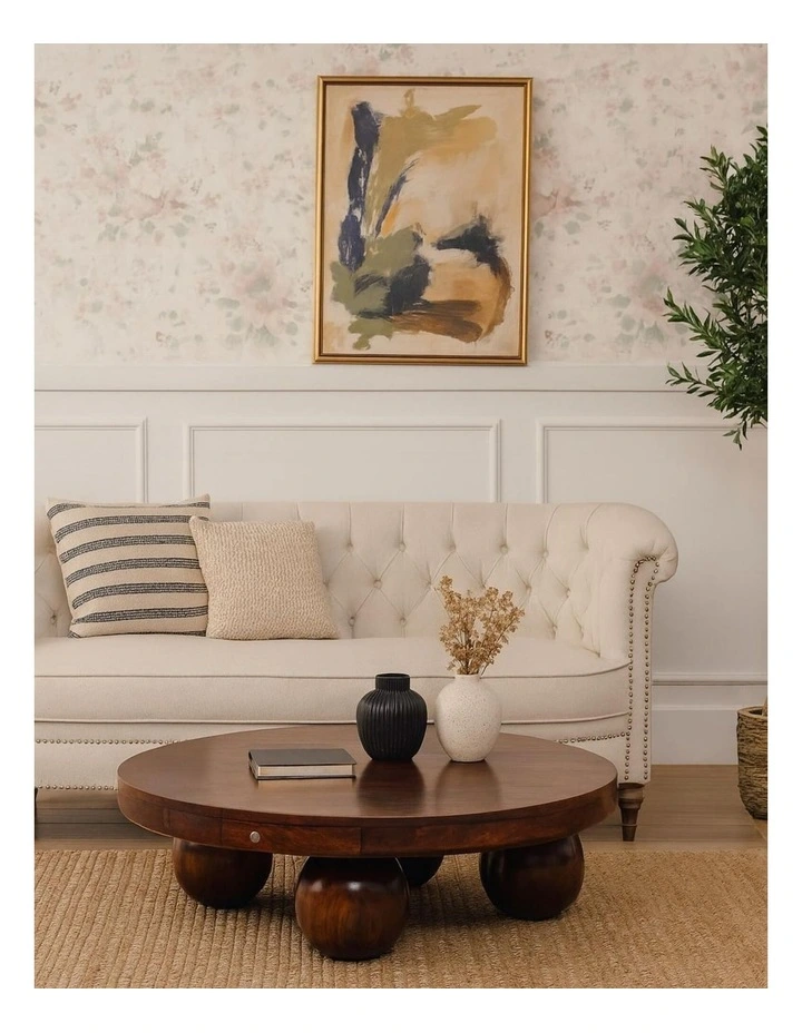 Solid Wood California Walnut Coffee Table in Dark Brown image 2