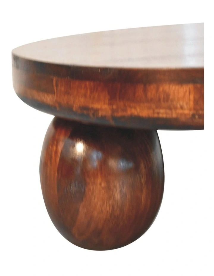 Solid Wood California Walnut Coffee Table in Dark Brown image 4