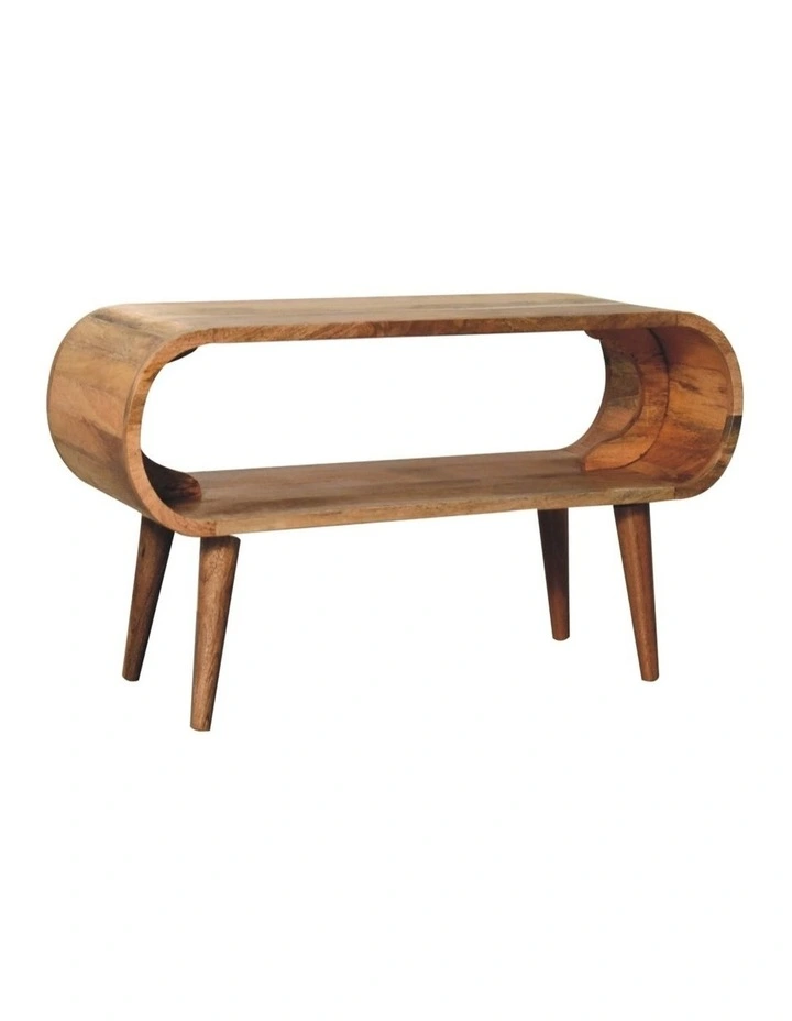 Artisan Furniture Solid Wood Amaya Nordic Style Oak-ish Coffee Table, 1 Open Slot, Brown image 3