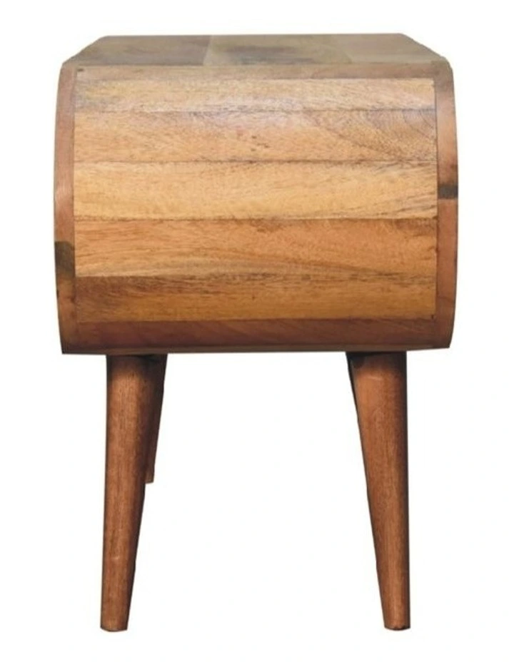 Artisan Furniture Solid Wood Amaya Nordic Style Oak-ish Coffee Table, 1 Open Slot, Brown image 6