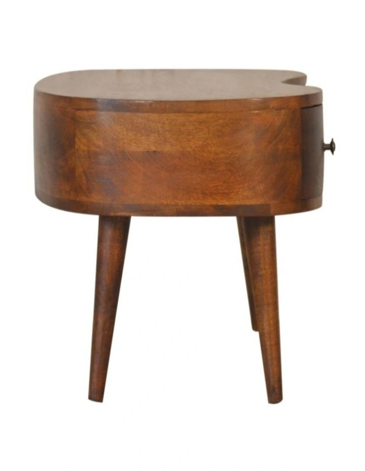 Solid Wood Chestnut Wave Coffee Table in Dark Brown image 6