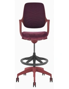 Evoque Low Back Office Chair in Red Velvet