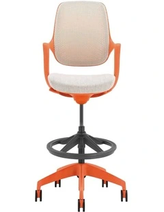 Evoque Low Back Office Chair in Orange   White