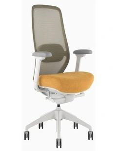 CoilFlex Ergomic Office Chair with Headrest in Yellow