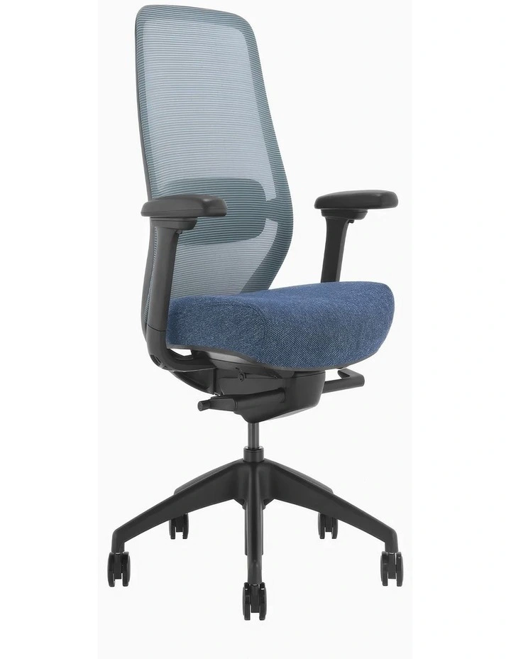 CoilFlex Ergomic Office Chair with Headrest in Blue image 1