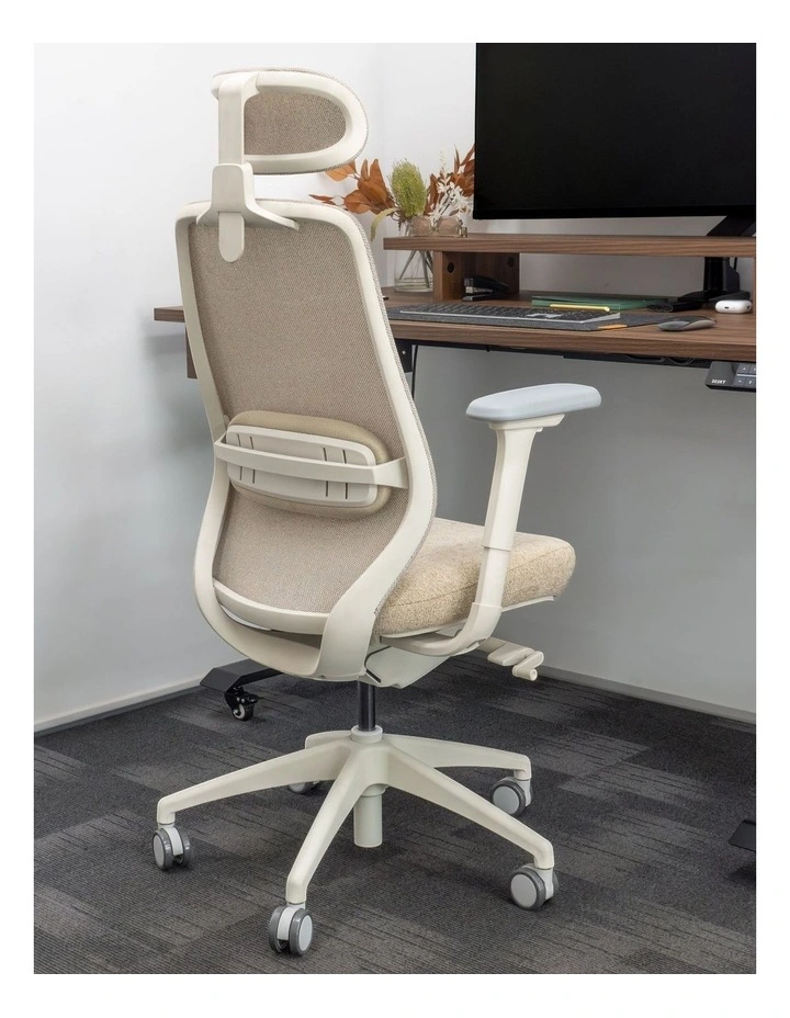 CoilFlex Ergomic Office Chair with Headrest in Blue image 2