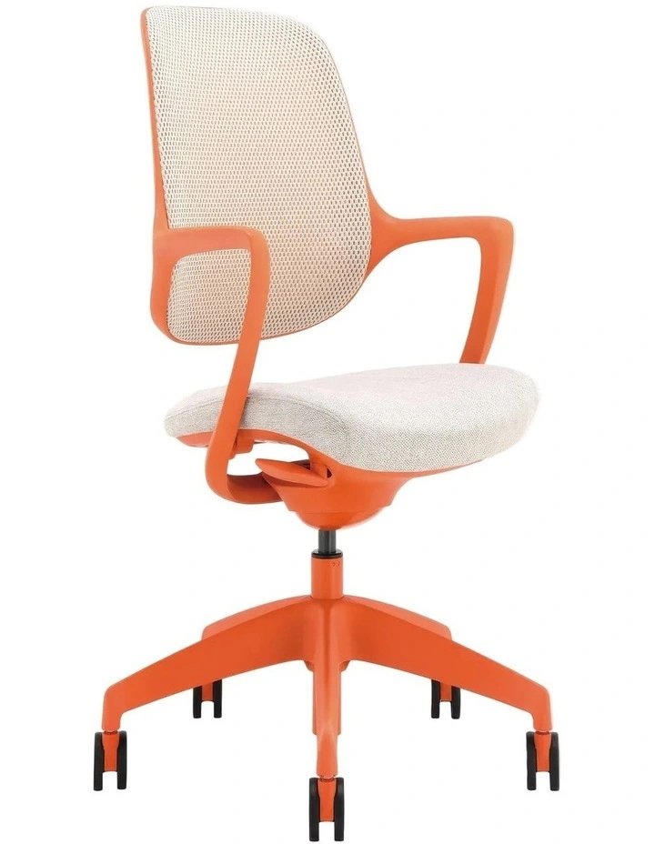 Evoque Low Back Office Chair in Orange/White image 1
