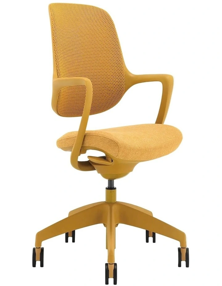 Evoque Low Back Office Chair in Mustard Yellow image 1