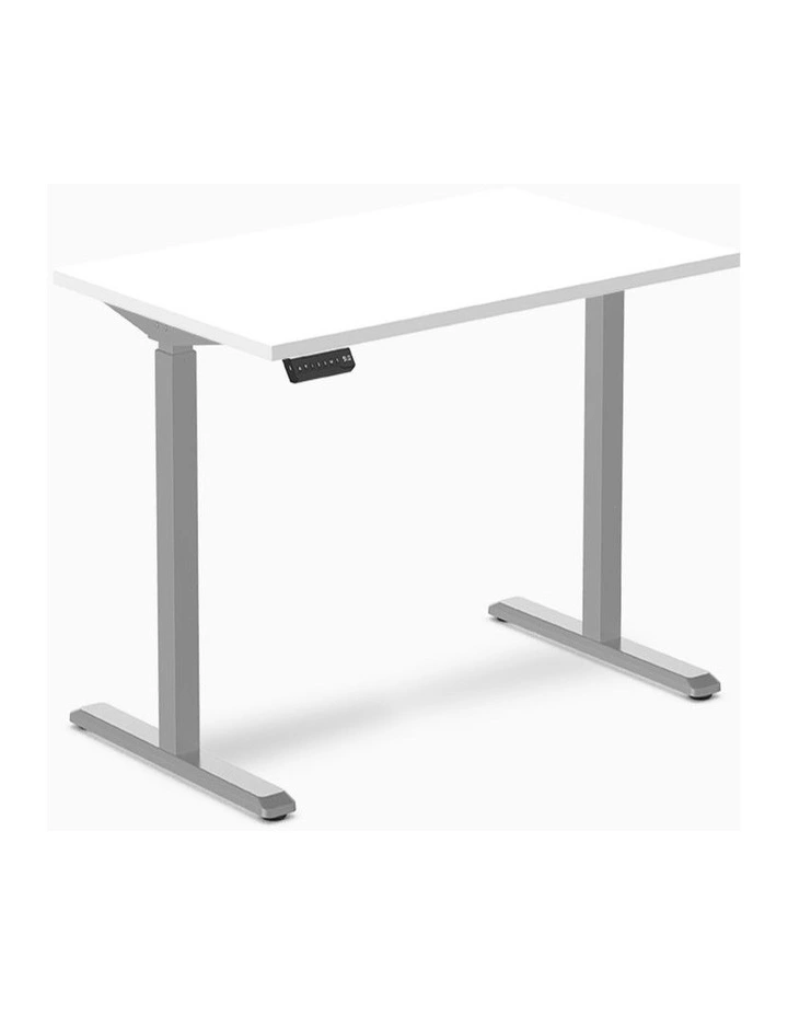 Single Sit Stand Desk 1200x750mm in White/Grey image 1