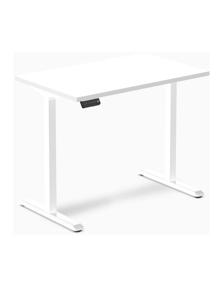 Single Sit Stand Desk 1200x750mm in White/White image 1