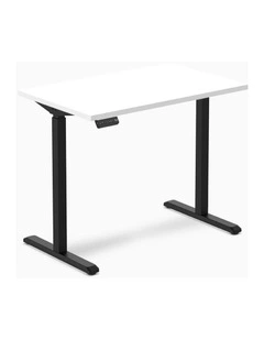 Single Sit Stand Desk 1200x750mm in White/Black