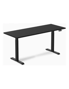 Desky Dual Melamine Sit Stand Desk - Black / 2000x750mm / White