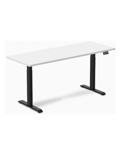Dual Melamine Sit Stand Desk 2000x750mm in White/Matte Black