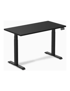 Desky Dual Melamine Sit Stand Desk - Black / 1500x750mm / Matte Black