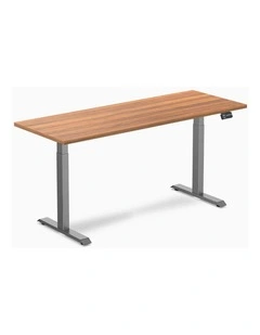 Dual Melamine Sit Stand Desk 2000x750mm in Prime Oak/Space Grey