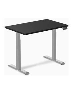 Desky Dual Melamine Sit Stand Desk - Black / 1200x750mm / Grey