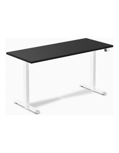 Desky Dual Melamine Sit Stand Desk - Black / 1800x750mm / White