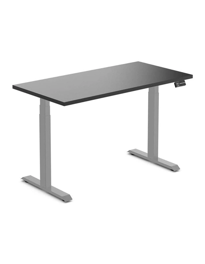 Desky Dual Melamine Sit Stand Desk - Black / 1500x750mm / Grey image 1