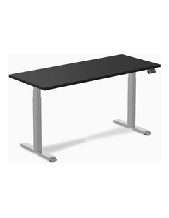 Desky Dual Melamine Sit Stand Desk - Black / 1800x750mm / Grey