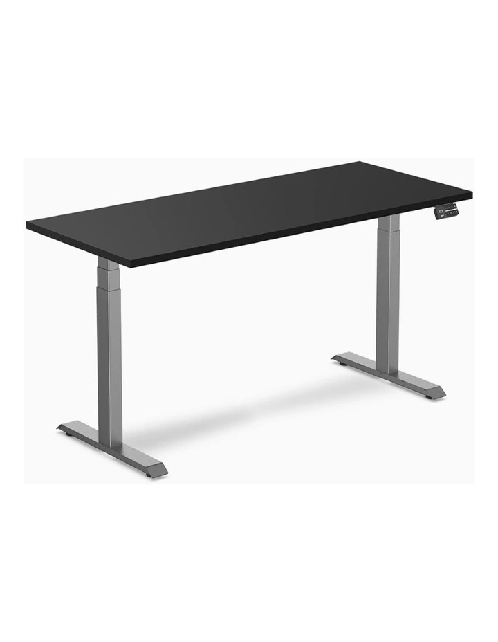 Desky Dual Melamine Sit Stand Desk - Black / 1800x750mm / Space Grey image 1