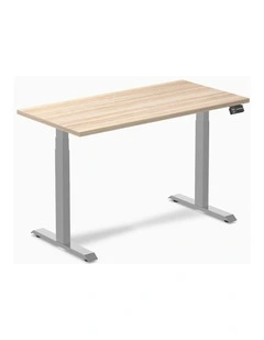 Dual Melamine Sit Stand Desk 1500x750mm in Classic Oak/Grey