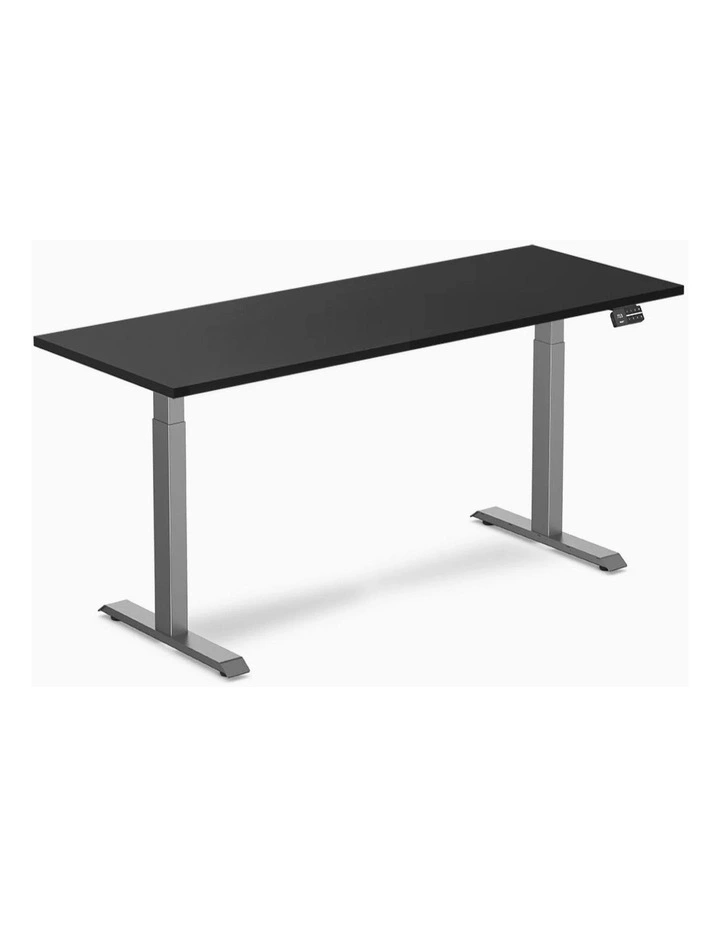 Desky Dual Melamine Sit Stand Desk - Black / 2000x750mm / Space Grey image 1