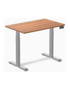 Dual Melamine Sit Stand Desk 1200x750mm in Prime Oak/Grey