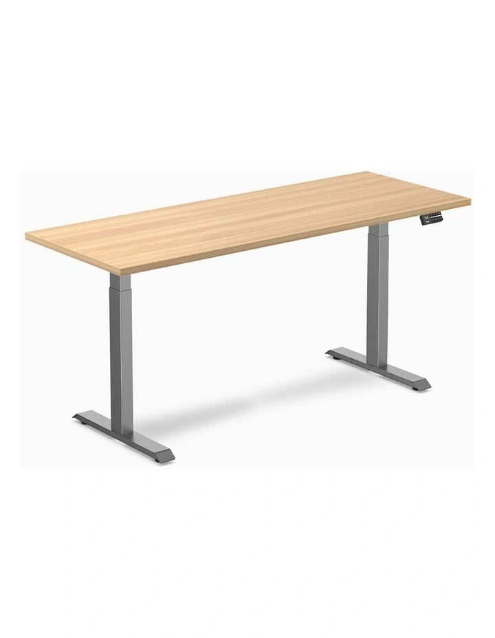 Dual Melamine Sit Stand Desk 2000x750mm in Multi image 1