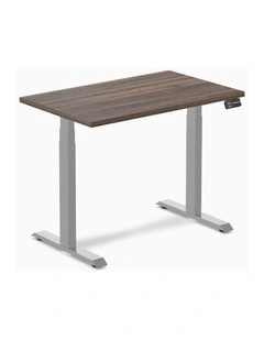 Dual Melamine Sit Stand Desk 1200x750mm in Brown