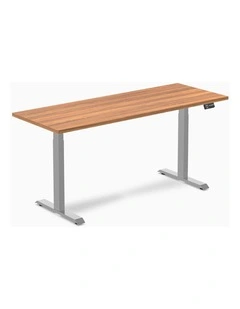 Dual Melamine Sit Stand Desk 2000x750mm in Prime Oak