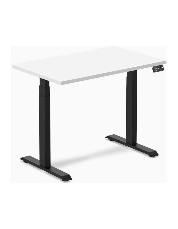 Dual Melamine Sit Stand Desk 1200x750mm in White image 1