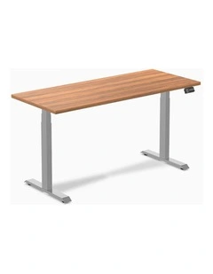 Dual Melamine Sit Stand Desk 1800x750mm in Prime Oak/Grey